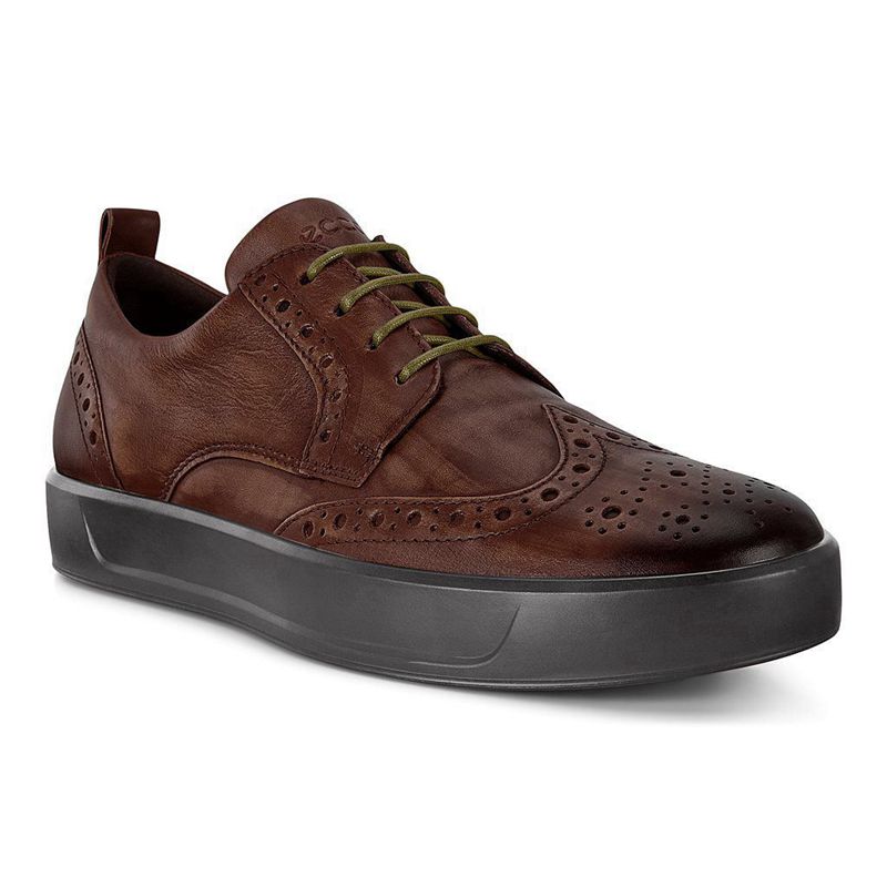 Zapatos Con Cordones Ecco Soft 8 Para Hombre,Marrones,839614-USZ